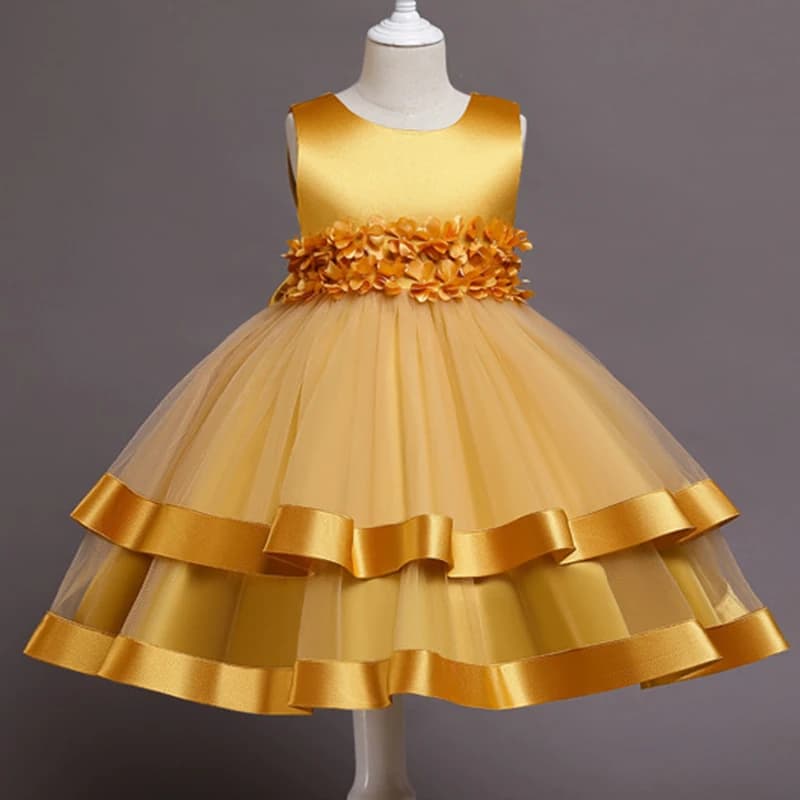 Robe de princesse en coton pour filles, vêtements pour adolescents, costume de fête de mariage et de Noël, enfants de 2 à 10 ans