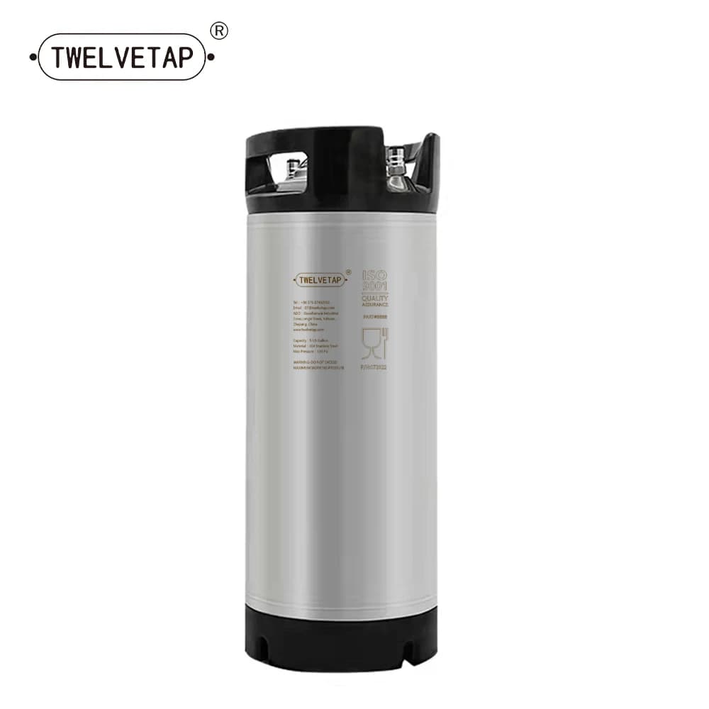 TWELVETAP – réservoir de corny pour fût de bière, en acier inoxydable 304, sirop de Coke, lait, baril de Soda, poignée en caoutchouc, seau, serrure à bille, Style Cornelius