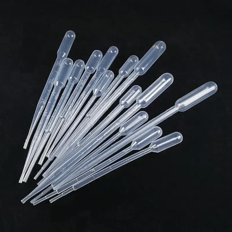 Pipette Pasteur en plastique jetable, compte-gouttes transparent, 100 à 500 pièces, laboratoire 0.2ml 0.5ml 1ml 2ml 3ml 5ml 10ml