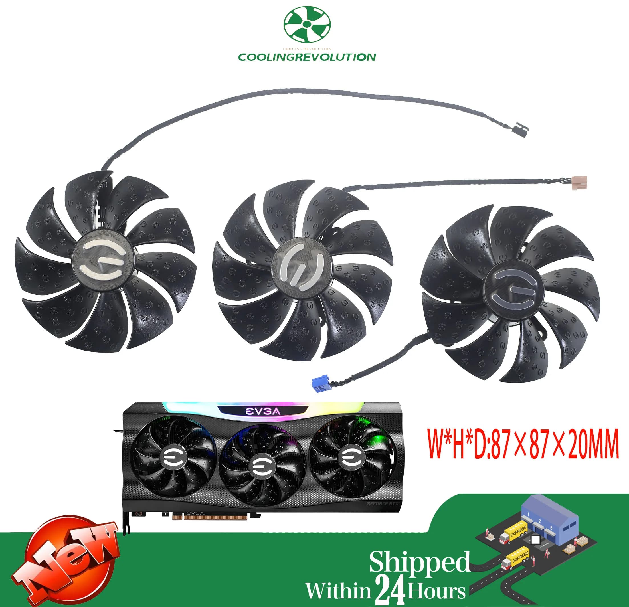 Ventilateur de carte graphique 87MM PLD09220S12H T129215SU DC12V 0.55A 4 broches pour refroidisseur GPU EVGA RTX 3070 3080 Ti 3090 FTW3 ULTRA GAMING