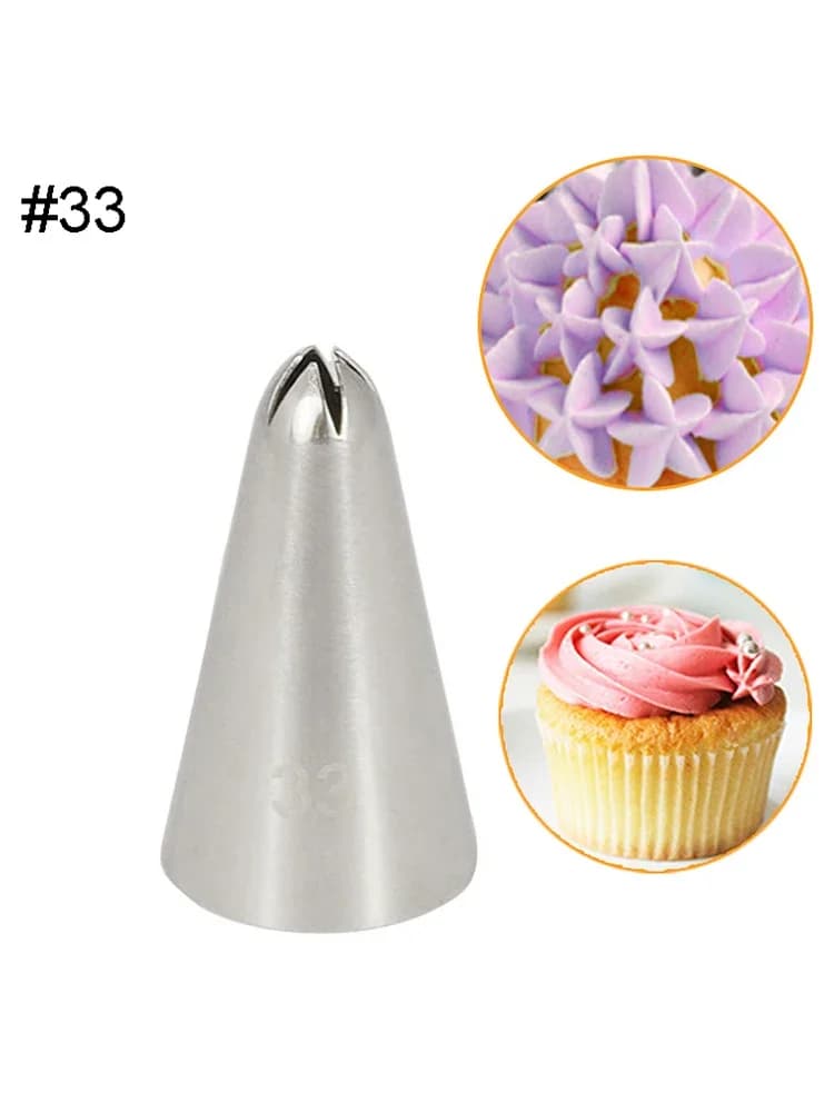 Buses de confiserie pour gâteaux, pointes de décoration, Cupcake, crème glacée, outils de pâtisserie, accessoires de cuisine, #33 étoiles
