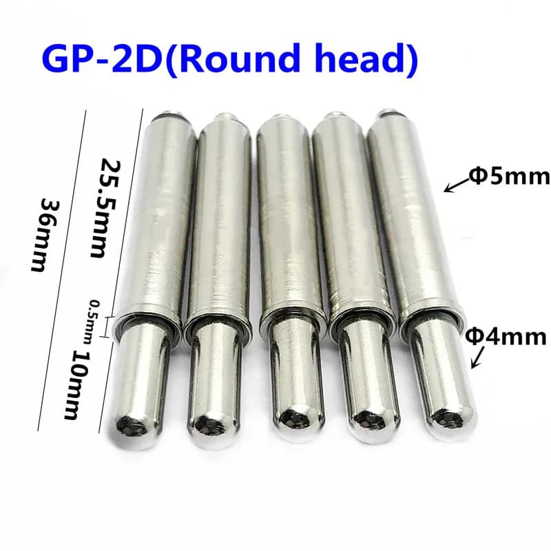 Vente Chaude 50PCS Aiguilles de Positionnement GP-2D à Tête Ronde Niquelées - Probes de Test Élastiques pour Positionnement Sûr des Composants dans l'Assemblage de PCB