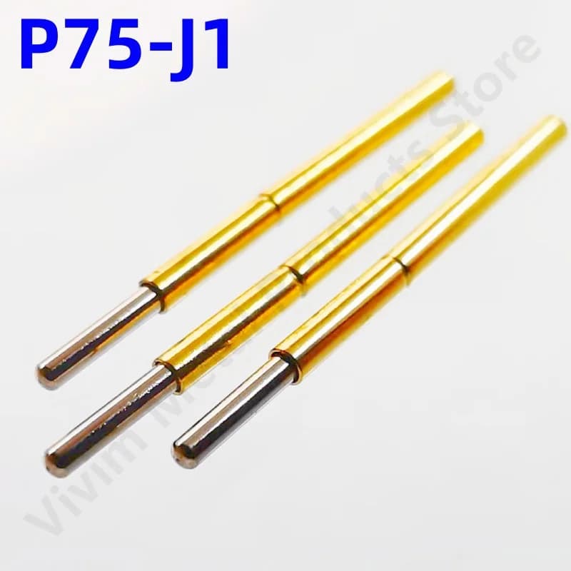 20/100 pièces P75-J1 Sonde de test à ressort, broche de test Pogo, diamètre de la pointe 1,02 mm, longueur 16,3 mm, outil de test P75-J, test de circuit imprimé, pointe ronde