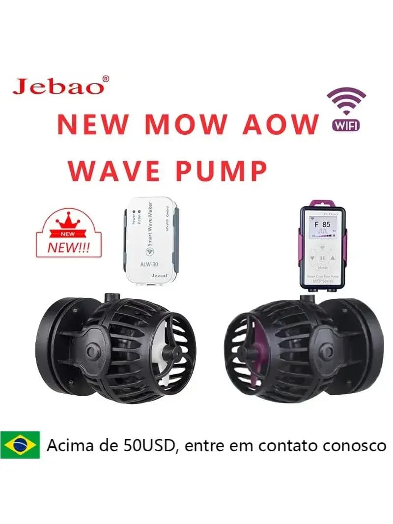 Jebao-Fabricant de vagues sans fil pour aquarium marin, pompe à vagues, contrôleur d'affichage LCD WiFi, AOW MOW-3 MOW-5 MOW-9 MOW-16 MOW-22, nouveau
