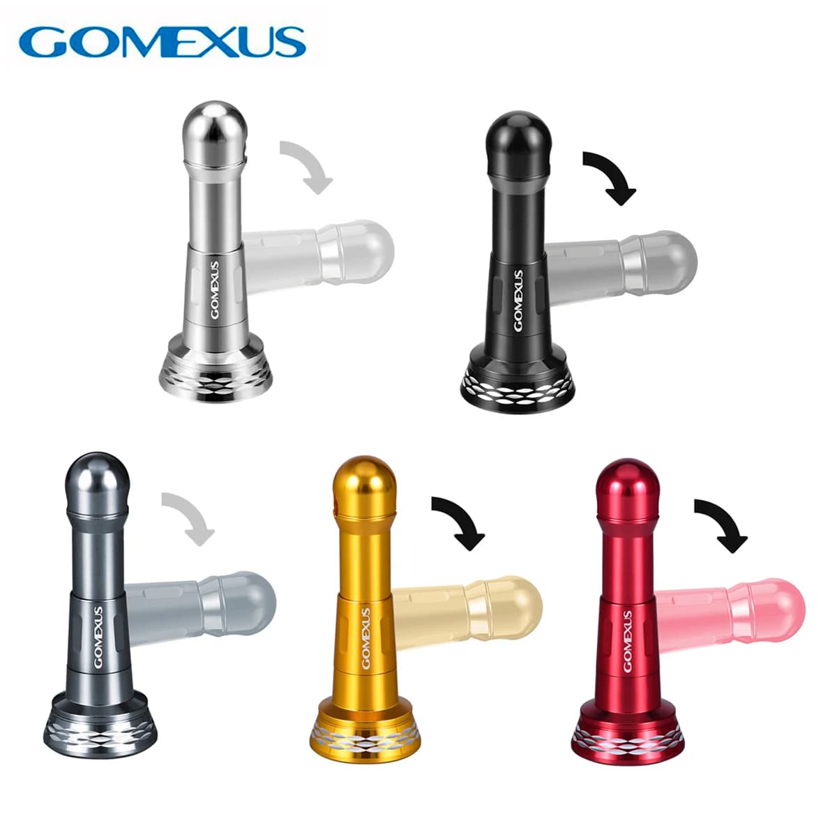 Gomexus Reel Stand Béquille Pliable pour Shimano Vanquish Stella Daiwa Exist 19 Certate LT 1000 - 4000 Latéral de Protection de Moulinet Spinning Métal 48mm