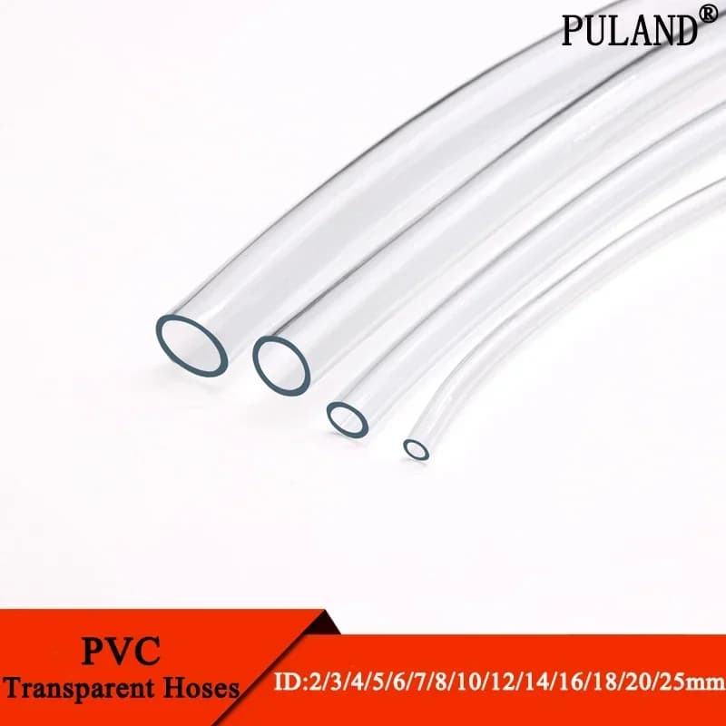 Tuyaux en plastique PVC Transparent 1M/3M, Tube de pompe à eau de haute qualité 2 3 4 5 6 8 10 12 14 16 18 20 25mm de diamètre intérieur