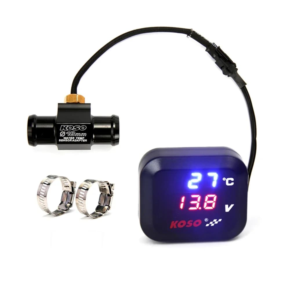 Nouveau Moto universelle KOSO compteur de température de l'eau voltmètre USB charge trois-en-un compteur étanche