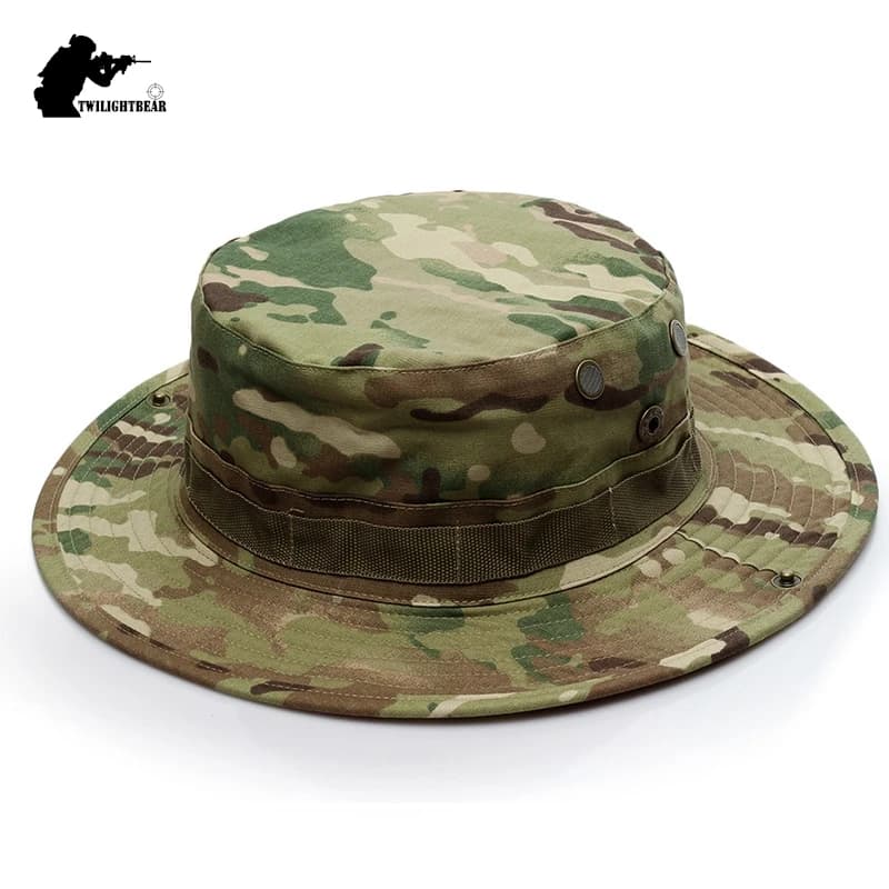 23 couleurs en plein air Camouflage Boonie chapeau de qualité supérieure Multicam chapeau hommes femmes chapeau tactique chasse Camping pêcheur chapeaux AF056