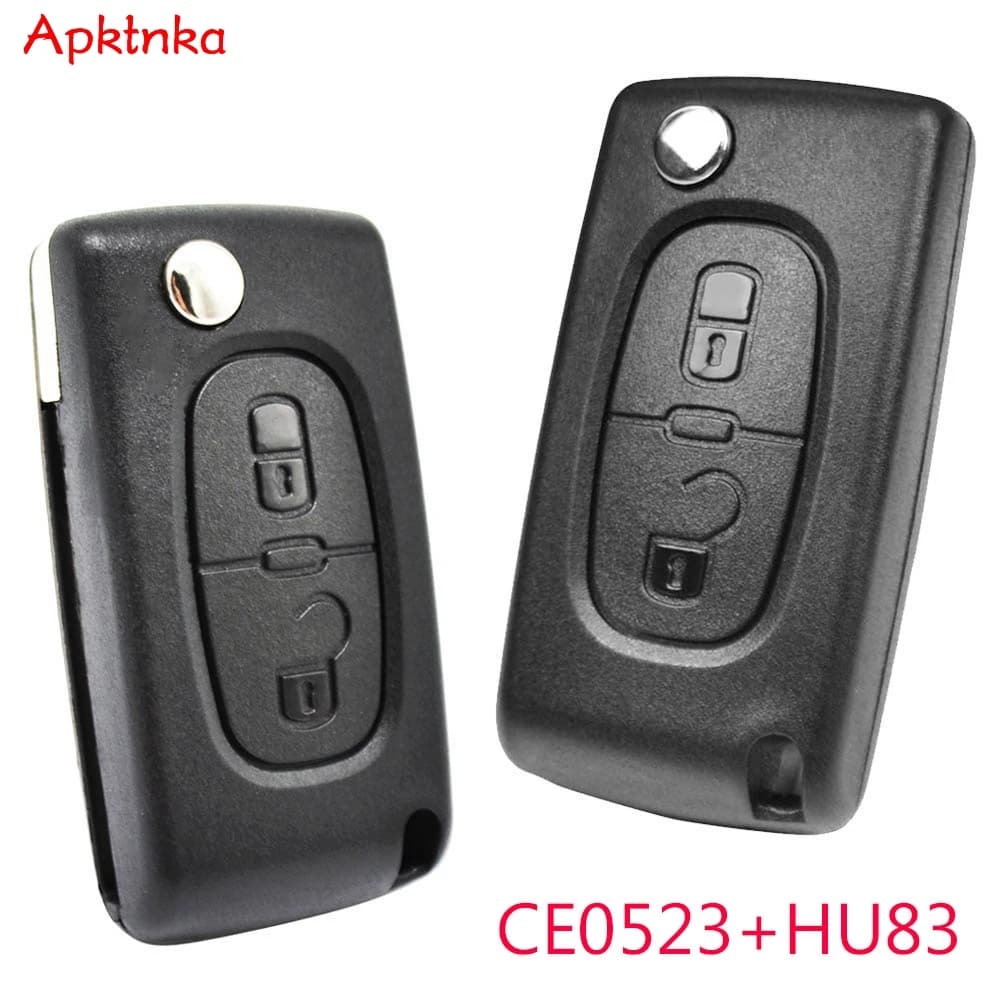 Pour Peugeot 308 207 307 3008 5008 807 pour citroën C2 C3 C4 C5 C6 C8 clé de voiture télécommande clé coque 2 boutons CE0523 CE0536