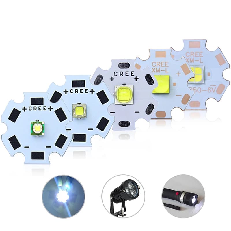Lampe LED Haute Puissance 3535 XPE 5050 XML2 XGardens 50 T6 3V 6V, 10 Pièces, 3W 5W 10W 18W, Perle Blanche Froide, Bricolage pour Lampe de Poche, Vélo Voiture Torche