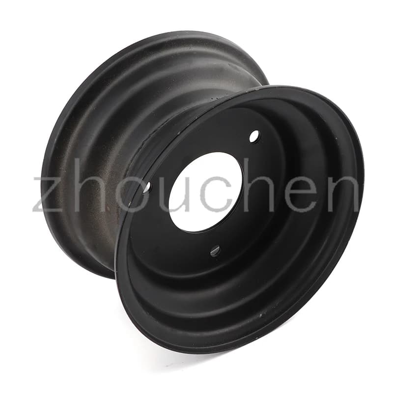Roue en fer de 6 pouces, jantes à 3 trous pour petit ATV Go Kart Buggy rasoir Scooter tondeuse à gazon 13X5.00-6 145/70-6 pneus roues