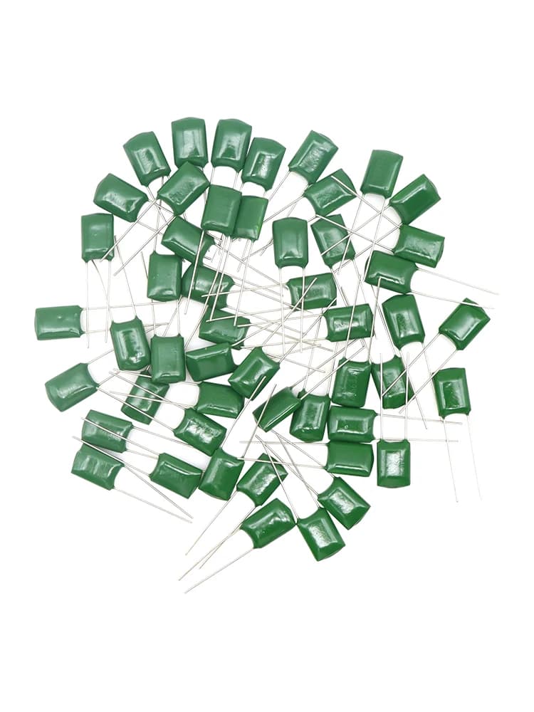 50 pièces 100V condensateur à Film Polyester 330PF 470PF 560PF 102 222 472 103 223 333 473 104 1NF 2.2NF 10NF 22NF 47NF 100NF 0.1UF