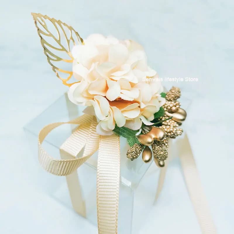 Boîtes à Bonbons Transparentes et Romantiques avec Ruban de Fleurs, Sac d'Emballage en PVC pour ixd'Anniversaire, Faveurs de Mariage pour Invités, 20 Pièces/Lot