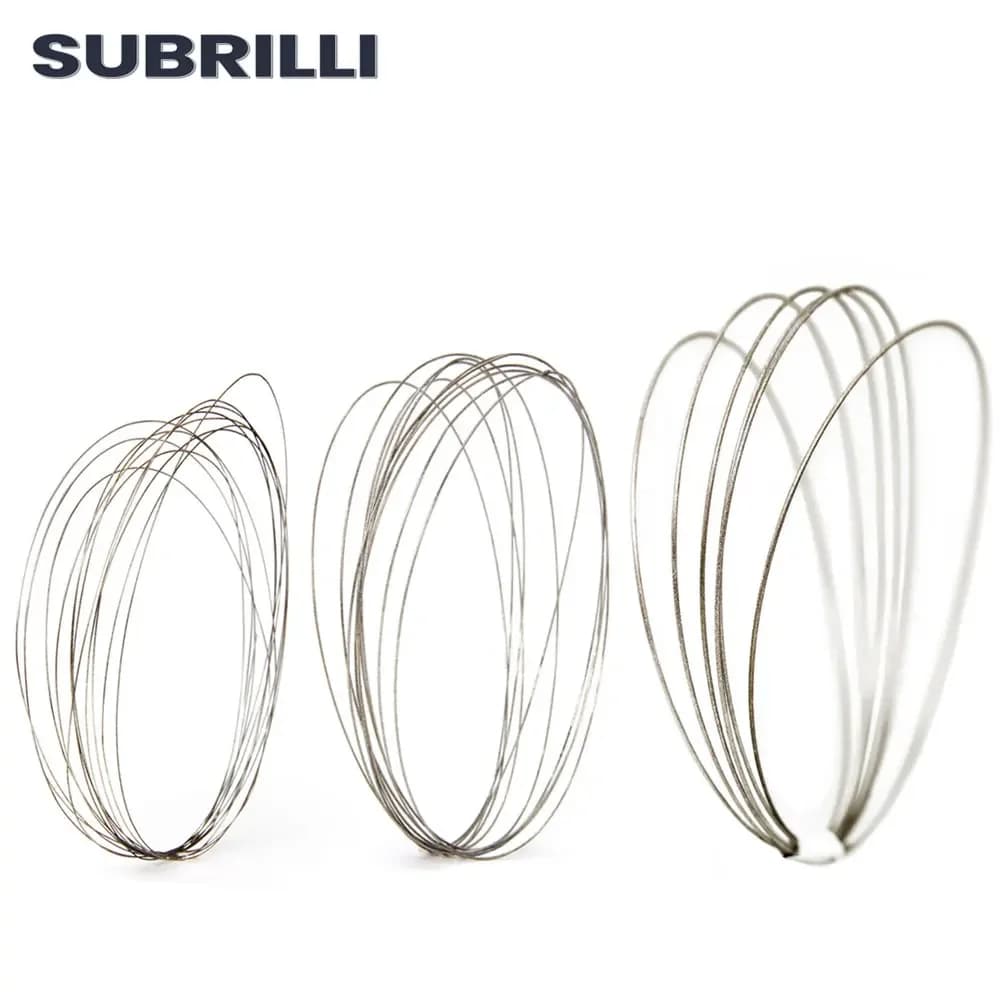 SUBRILLI 0.4mm/0.6mm/1.0mm fil de coupe en diamant superfin galvanisé pour bouteille en verre outil de découpe de gravure sur pierre métallique