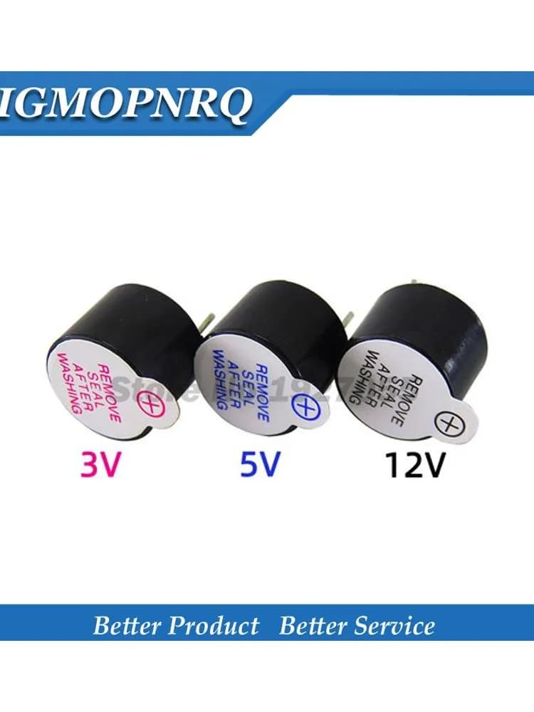 Lot de 10 cloches magnétiques actives, 3v, 5v, 12v, 12x9.5mm