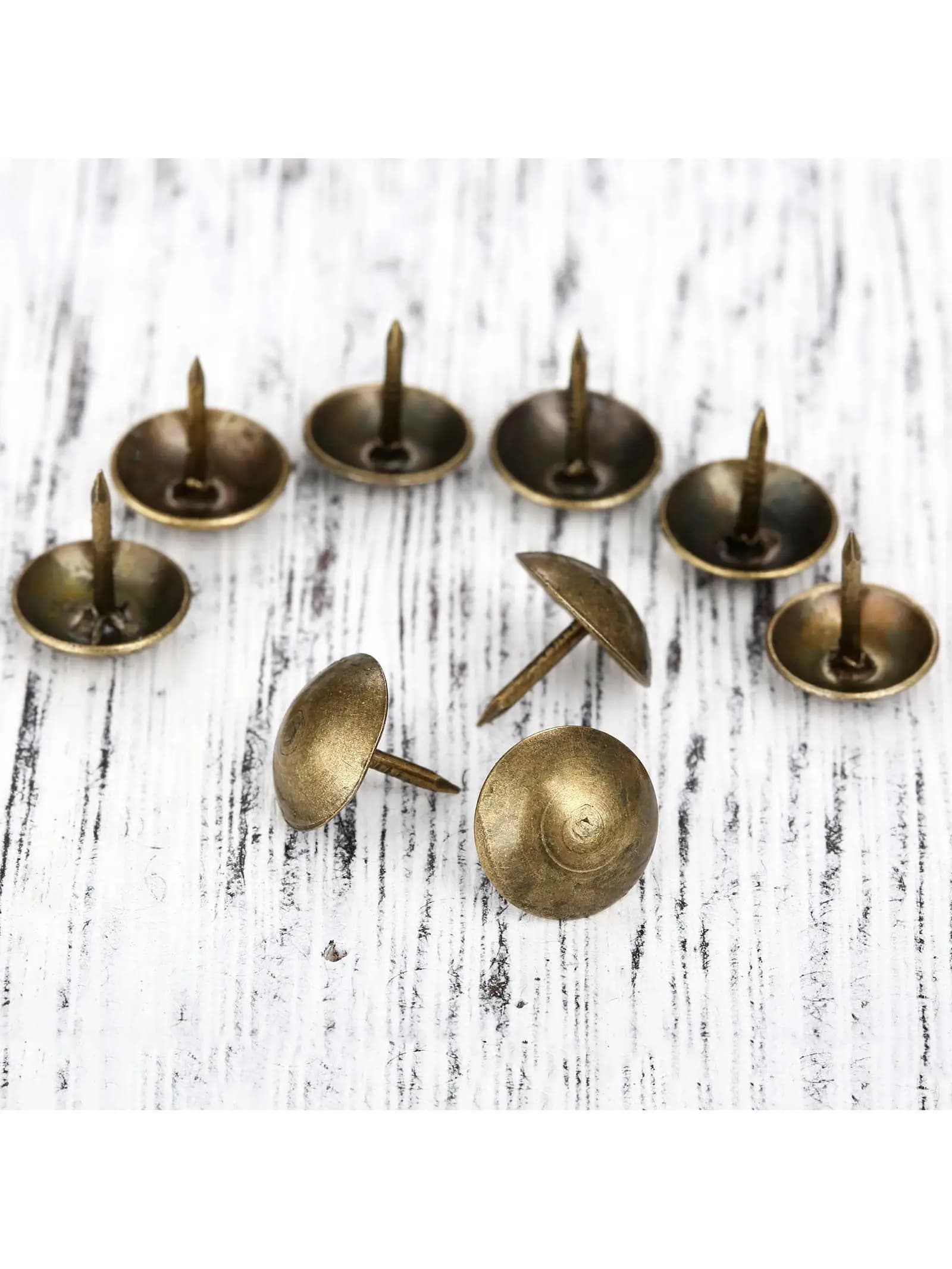 Exacjon décoratif en bronze antique, quincaillerie pour clous de porte 9x9mm, 100 pièces