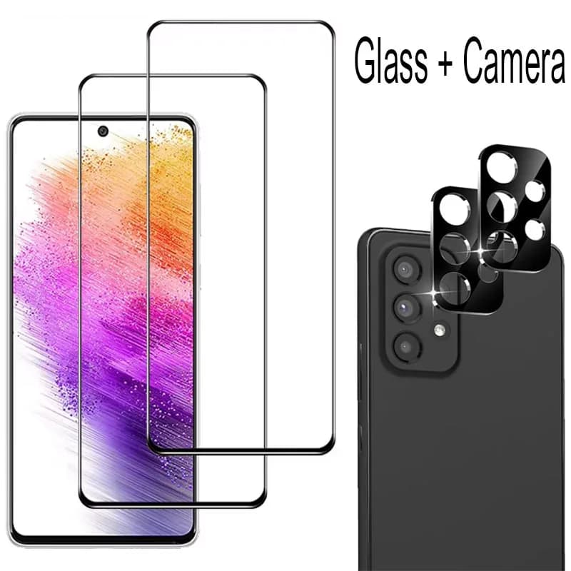 Samsung a54 A17 A16 A15 A36 A56 A55 A37 A57 film caméra + verre trempé pour Samsung Galaxy A 52 A34 A32 A52S A53 5G vitre protection samsung a53 verre trempe Galaxy A 53 screen protector