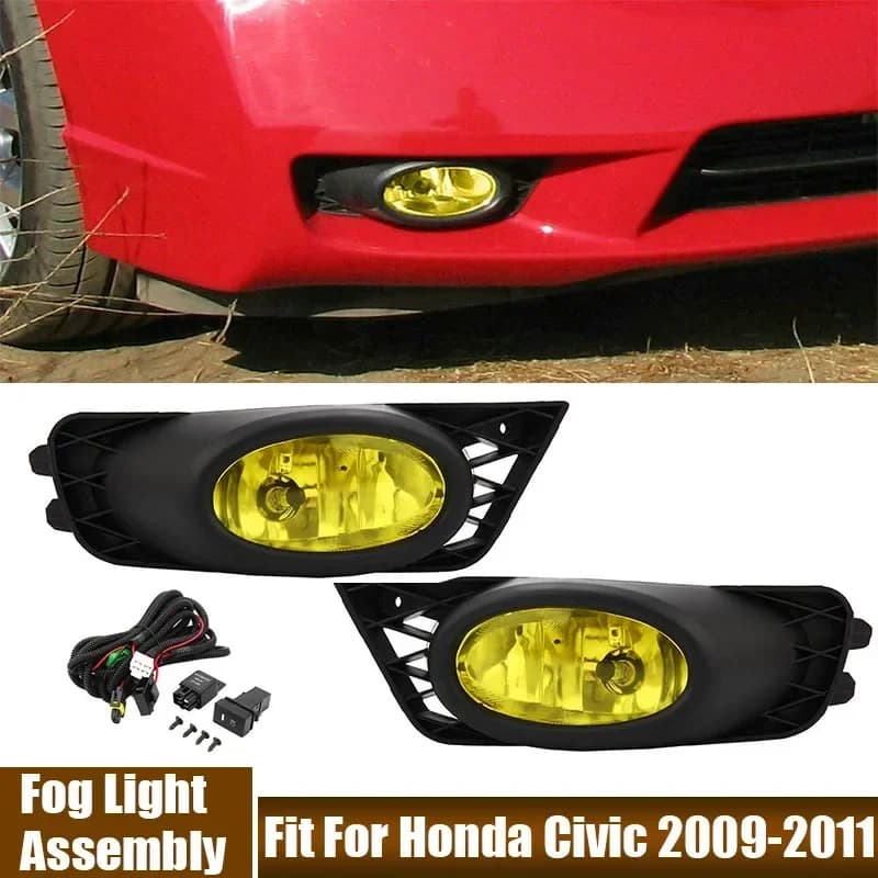 Paire de phares antibrouillard de voiture 12V, phares antibrouillard de conduite H11, 55W, SFP, Honda Civic Sedan 2009-2011, magasins et calandre de pare-chocs avant droit