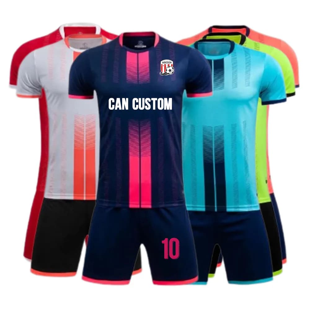Ensemble de maillot de football personnalisé pour hommes et enfants, séchage rapide, respirant, uniforme d'entraînement de club d'équipe, 2 pièces, 22/23