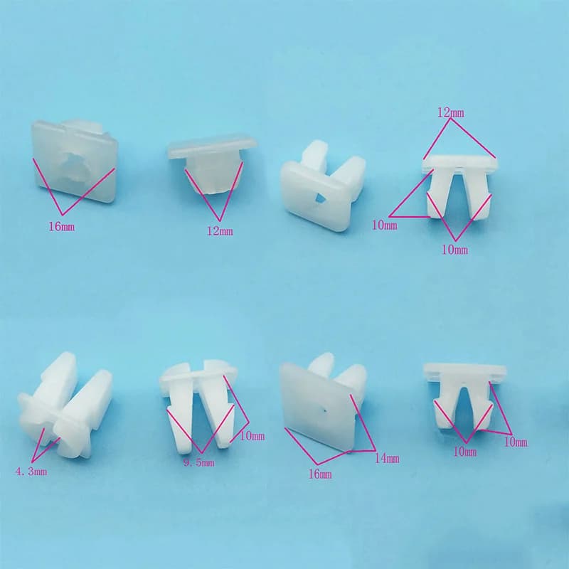 Clips de retenue en plastique, 50 pièces, fixation de phare de voiture, feu arrière, lampe de direction, tête carrée, vis d'écrou de fixation