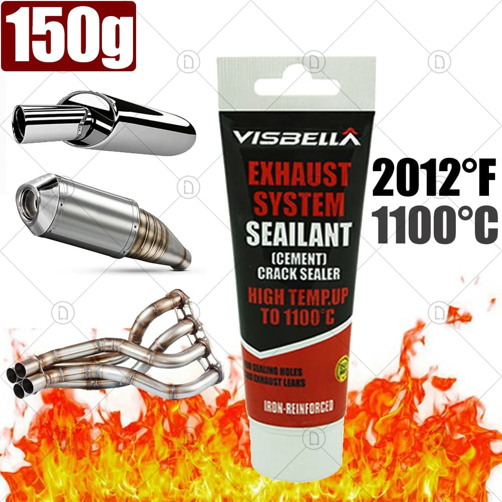 Scellant haute température pour tuyau d'échappement de voiture, silencieux, réparation de moto, outil de réparation automobile, pâte de colle pour métal automobile 150g