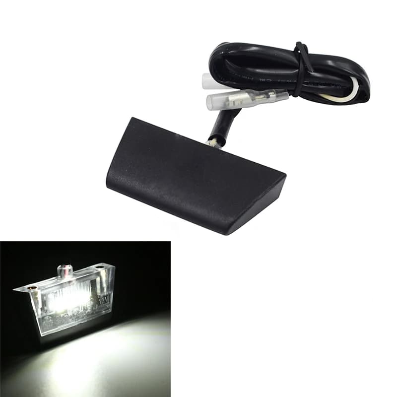 Mini feu de plaque d'immatriculation LED universel pour moto, 12V, feu arrière pour Kawasaki, Suzuki, BMW, Honda, Yamaha