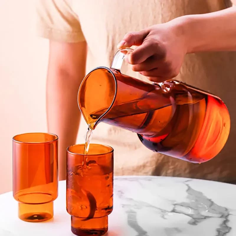 Théière en verre créative de haute qualité nordique, haute température, degré, ménage, grande capacité, bouteille d'eau froide, carafe à jus