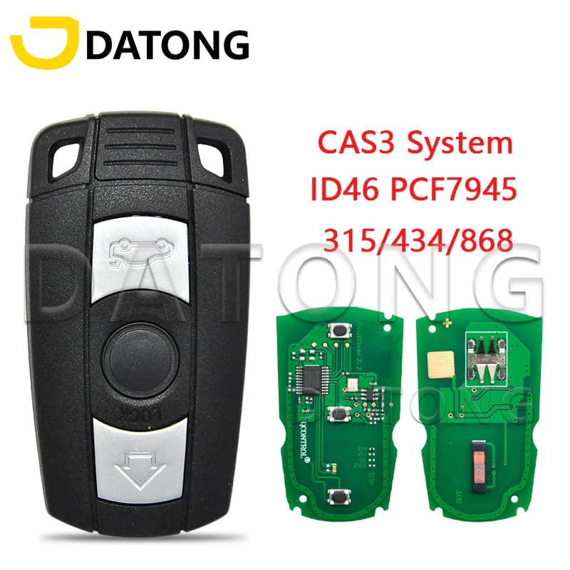 Télécommande de voiture Datong World pour BMW, système 1 3 5 série ID46 PCF7945 puce 315/434/868 Mhz, carte à puce automatique