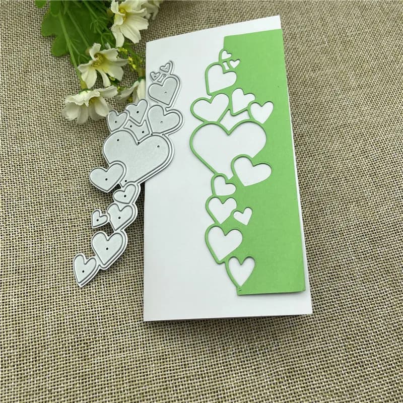 Cadre métallique en dentelle de cœur, découpe pour bricolage, Scrapbooking, Album Photo décoratif, gaufrage de dossier, cartes en papier