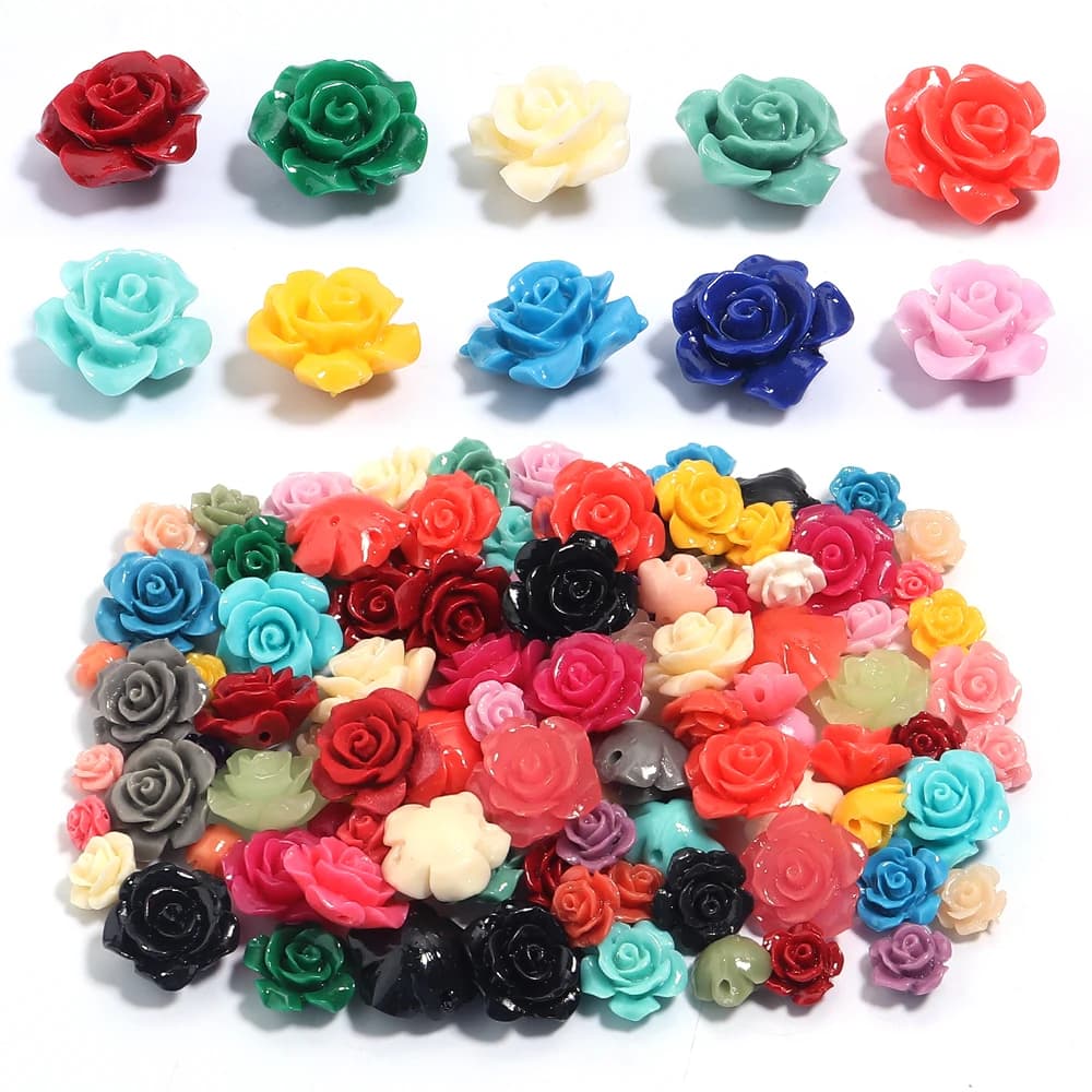 1 brin 6 8 10 12 15mm Rose camélia fleur perles perles de corail artificiel pour la fabrication de bijoux bracelet à bricoler soi-même accessoires de collier