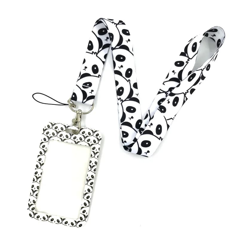 Porte-cartes d'identité en lanière de Panda, porte-cartes de crédit, sac de voyage pour femmes, Badge de couverture de carte, porte-clés de voiture, accessoires de décoration cadeaux
