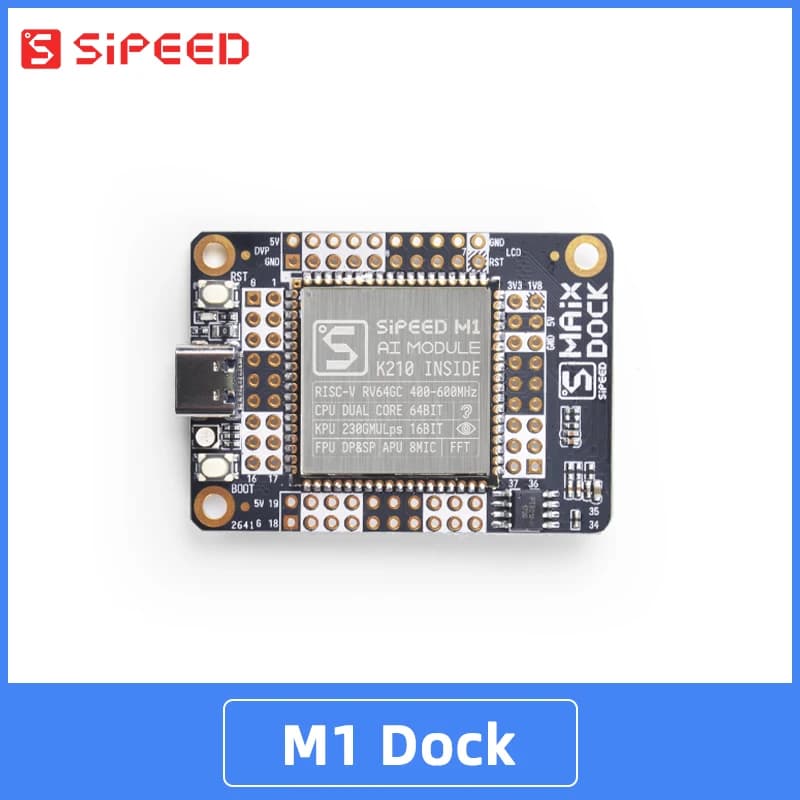 Kit Dock Sipeed Maix K210 AI+ loT avec caméra GC0328 et écran 2,4 pouces esp8285