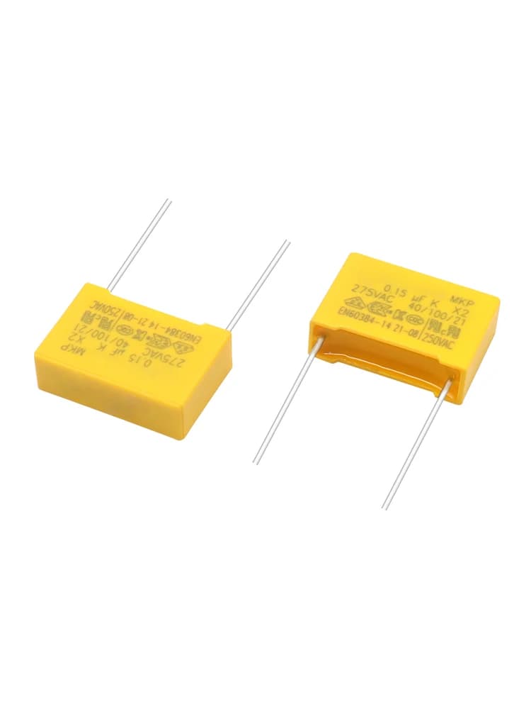 10 pièces 275VAC Film de polypropylène série X2 condensateur 0.01 UF - 2.2 UF nouveau 10nF 100nF 150nF 220nF 470nF 680nF 1uF 2.2uF 4.7uF
