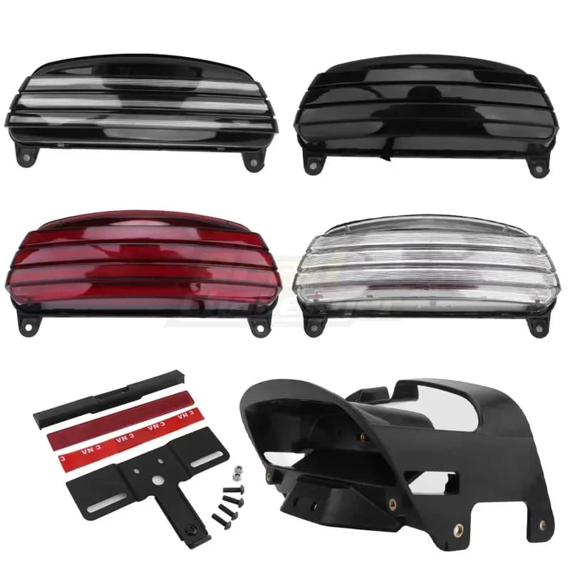 Feu arrière LED pour garde-boue arrière de moto à trois barres, feux arrière de frein pour Harley Dyna Fat Bob FXDF 2008-up