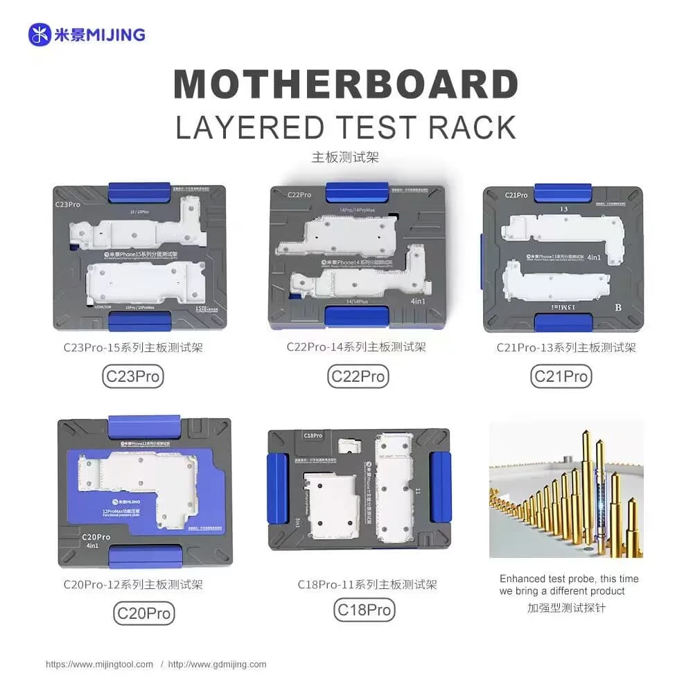 Support de test multicouche MiJing C24 C23 C22 C21 C18 Pro pour carte mère iPhone 11-17PM, dispositif de diagnostic de fonctionnalité iSocket