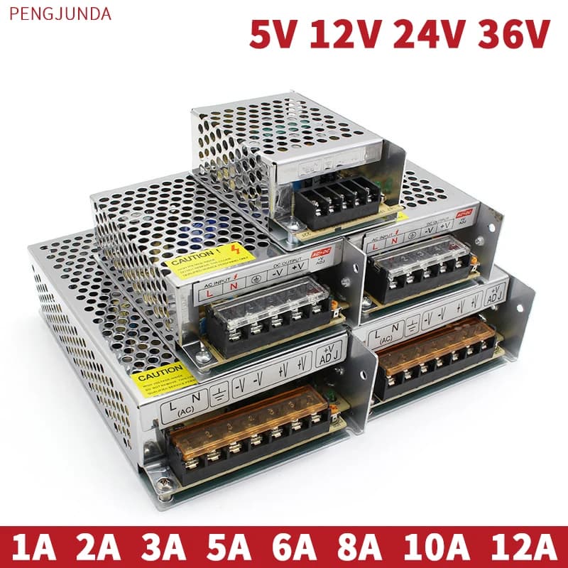 Alimentation à découpage AC-DC 220V à 5V 12V 24V, 5V 12V 24V 36V 1A 2A 3A 5A 10A 15A 220V à 5 12 24V, transformateur