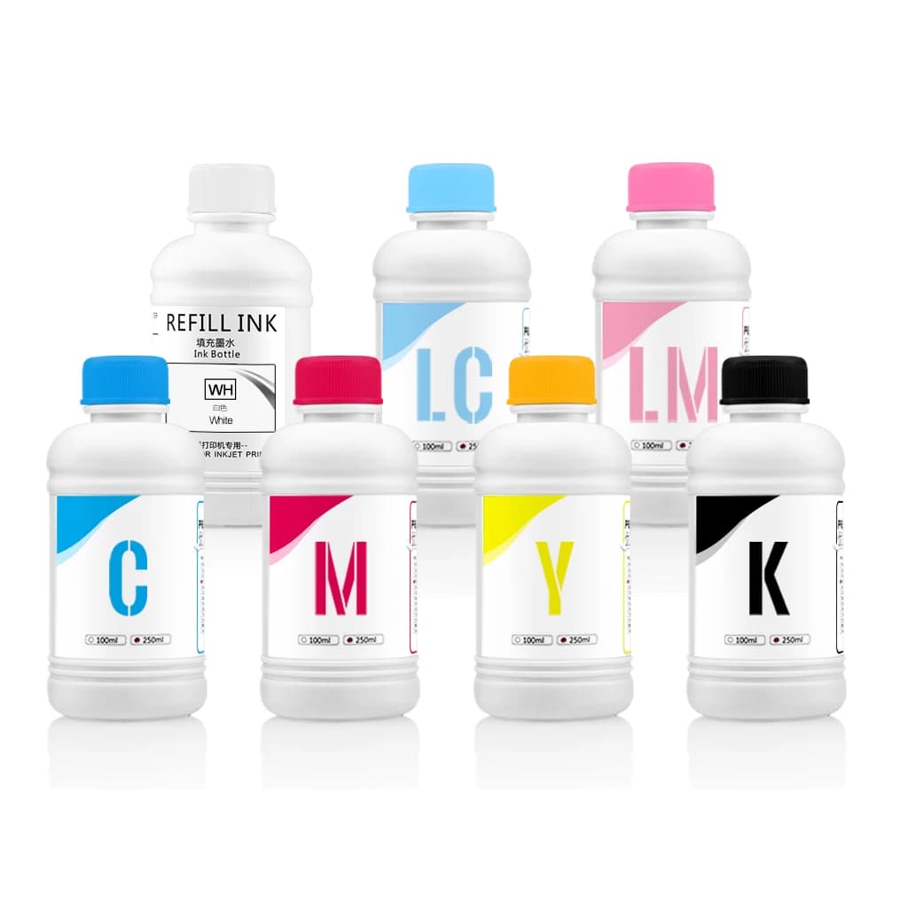 Encre DTG pour imprimante, pour Epson DX5, DX6, DX7, DX9, 250, 1390, R2000, R3000, L800, L1800, 7880 ml/bouteille