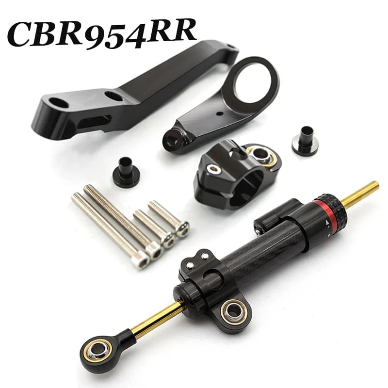 Stabilisateur d'amortisseur de direction en fibre de carbone pour moto, kit de support de support de support rapide, Honda CBR954RR, CBR954 RR, CBR 954RR
