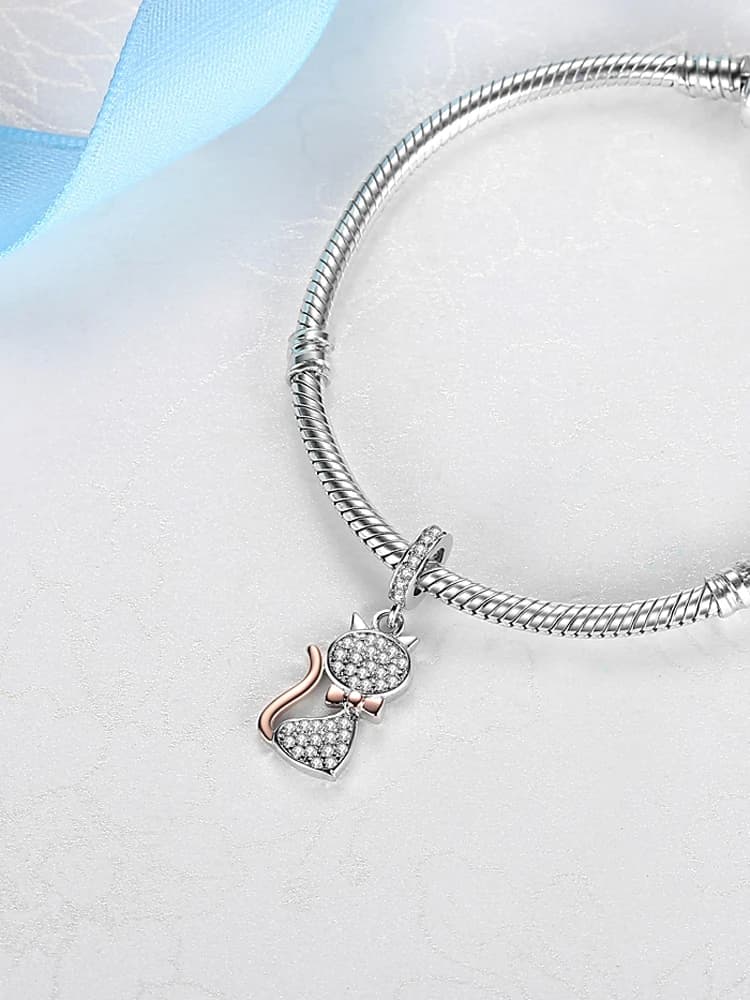 Breloques originales en argent Sterling 925, pendentif imprimé patte de chien et de chat, perles adaptées aux Bracelets de marque, colliers pour femmes, bijoux à faire soi-même