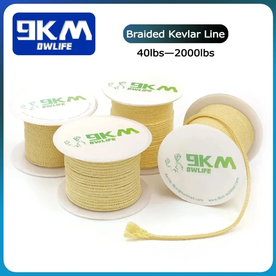 Ligne de pêche en Kevlar 0.8mm ~ 3.5mm, résistante à l'usure, pour Camping en plein air, randonnée, cerf-volant tressé, ligne d'assistance à la pêche réfractaire