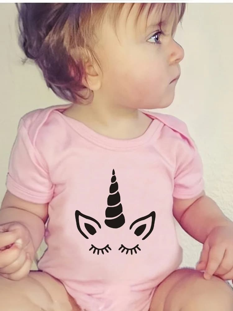 Body en coton pour bébé, vêtements à manches courtes, imprimé de dessin animé drôle, tenues d'été pour nouveau-né, filles et garçons