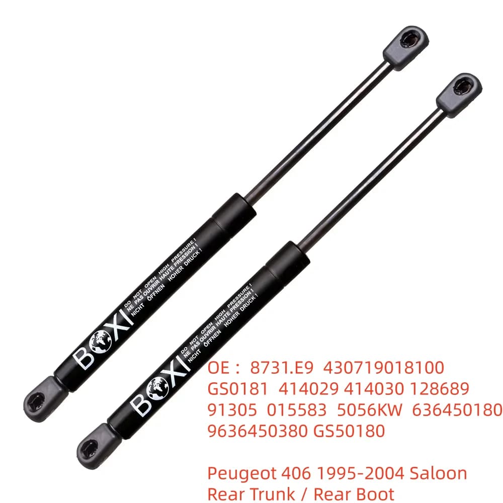 BOXI 2Pcs Amortisseurs à gaz de coffre arrière 8731E9 430719018100 pour Peugeot 406 Berline 1995 - 2004