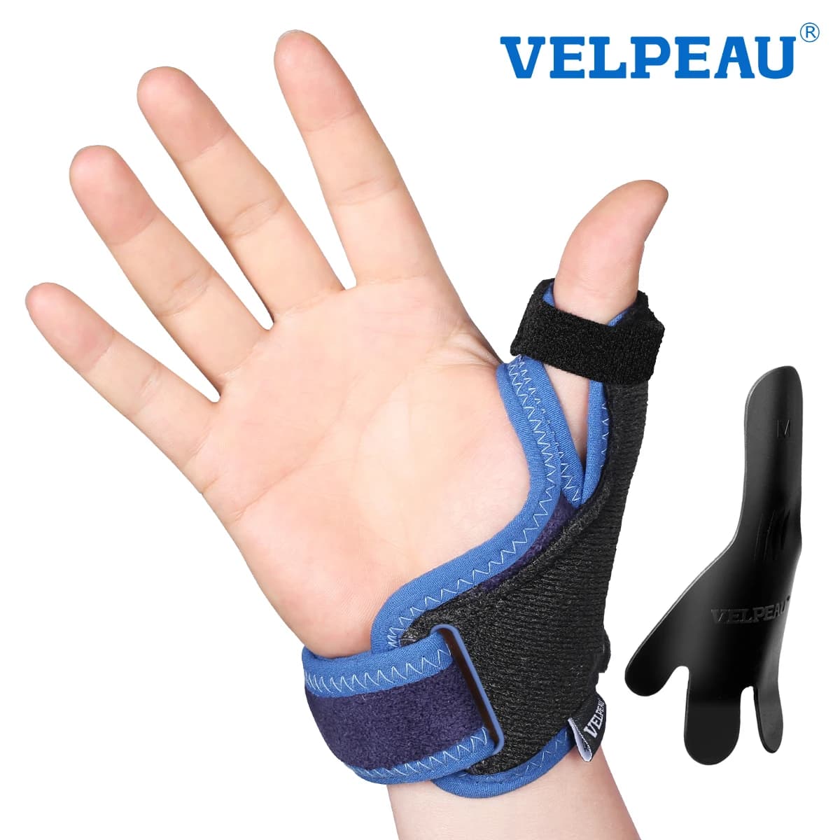 VELPEAU Attelle de support de pouce pour ténosynovite, entorse et main de souris, attelle de pouce ultra légère avec conception ambidextre