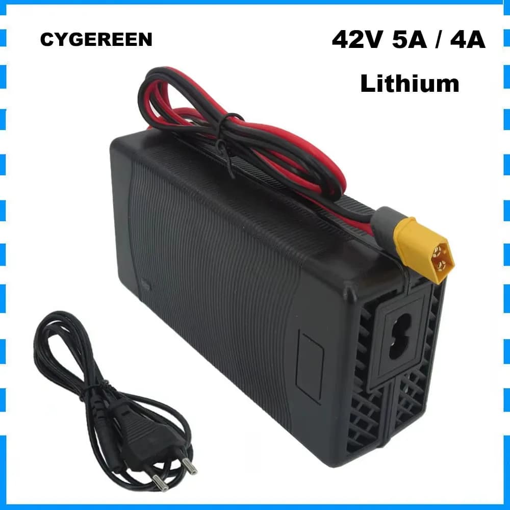 Chargeur rapide Li-ion 36V 37V 42V 5A 4A XT60 10S 36V 20AH 30AH pour batteries lithium intelligentes 18650 avec ventilateur