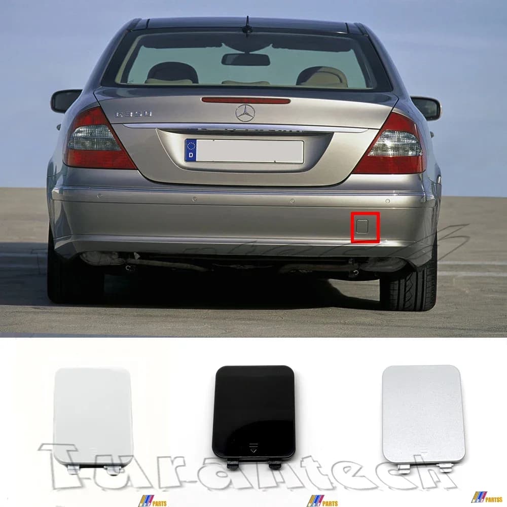 Couvercle de remorquage arrière pour Mercedes-Benz Classe E, W211, E200, E220, E240, E270, E280, E320, E350, E420, E500, E550, E55, E63jas, A2118801405, 03-09