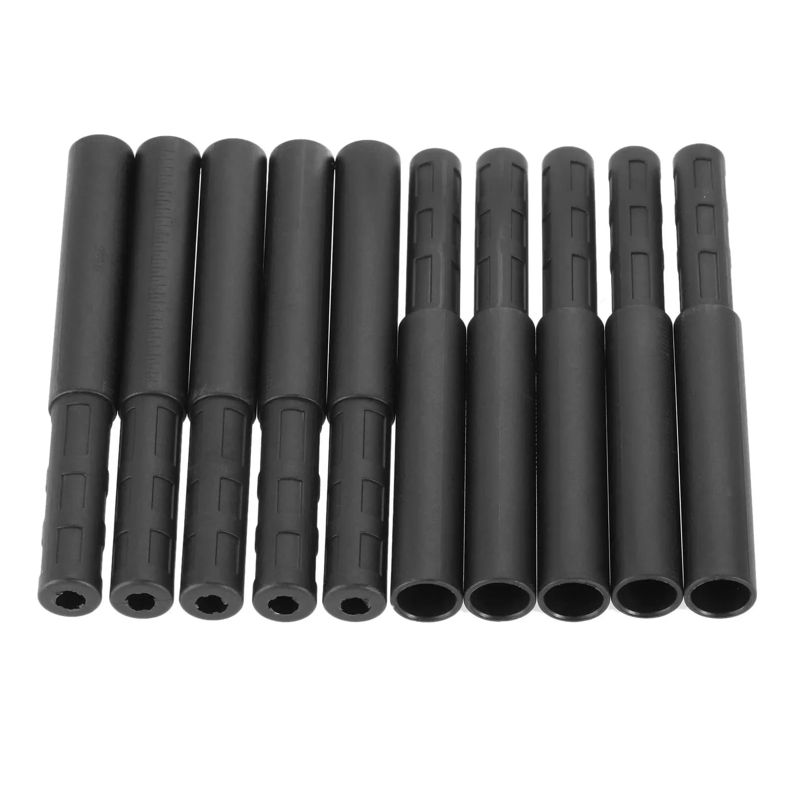 Kit de tiges d'extension en Fiber de carbone pour Club de Golf noir, bâton d'extension de fesses pour manche en fer/Graphite, Putter, accessoires de Golf 125mm, 10 pièces