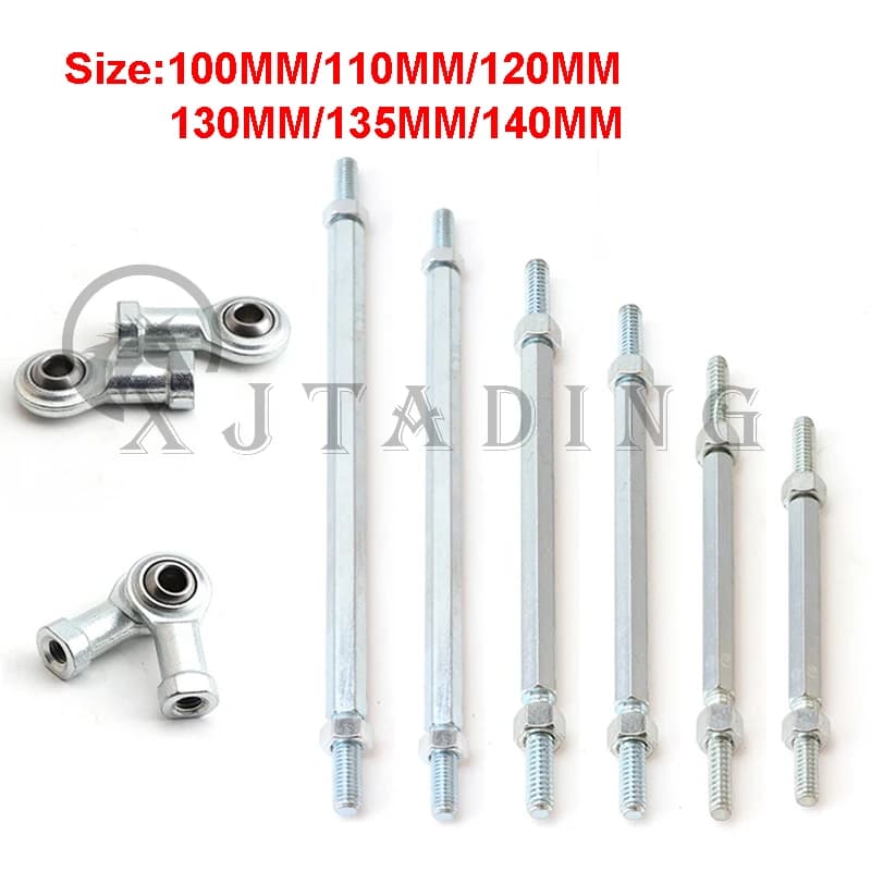 Kit de biellette de direction M8, 1 paire, 100/110/120/130/135/140mm, Joint à rotule pour Mini enfants électriques 49cc, ATV Go Kart Buggy Quad Bike, pièces