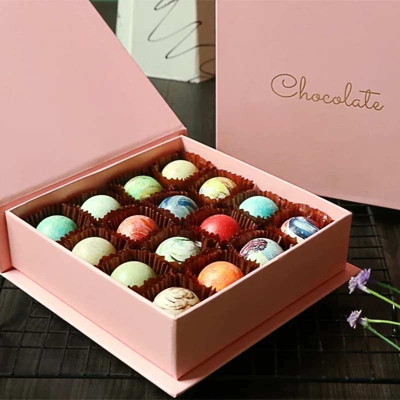 Boîte à Bonbons en Papier Chocolat, Emballage pour ixde Noël et Mariage, 5 Pièces/Lot