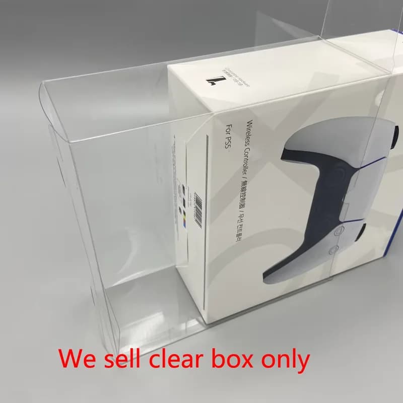 Boîte transparente en plastique PET pour la manette de jeu PS5 DualSense, boîte de rangement et de collection, boîte de protection