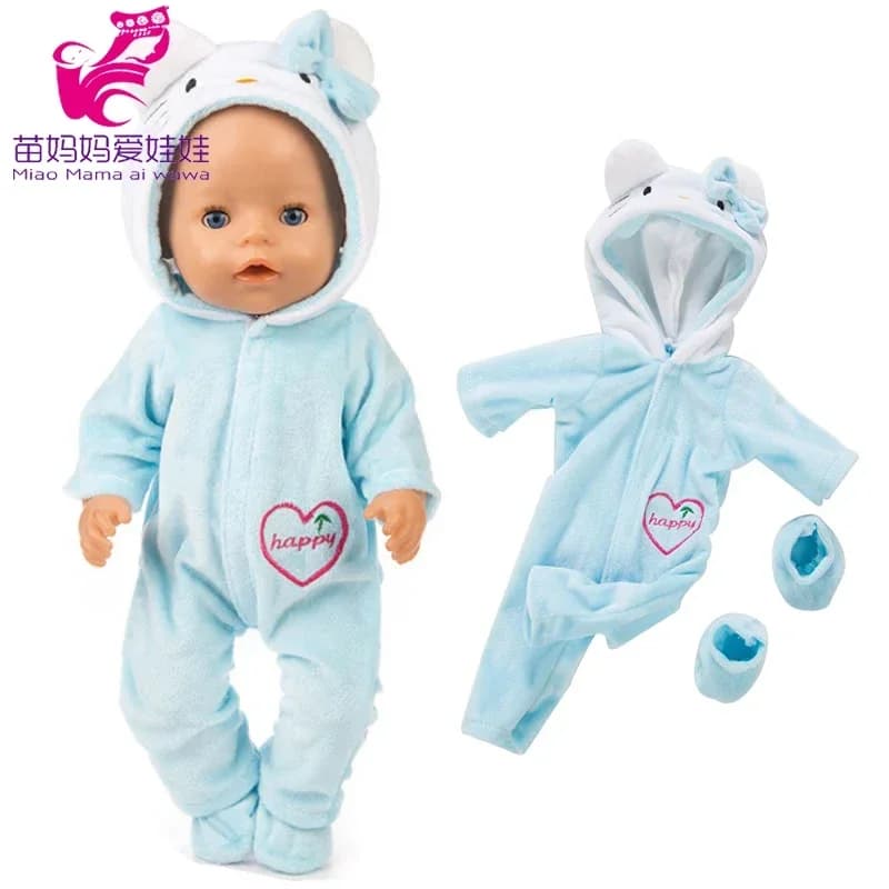 Ensemble de vêtements d'hiver pour bébé, tenue Butter Kitty, manteau Reborn, sweat à capuche trempé pour vêtements jouets, 17 po, 40cm